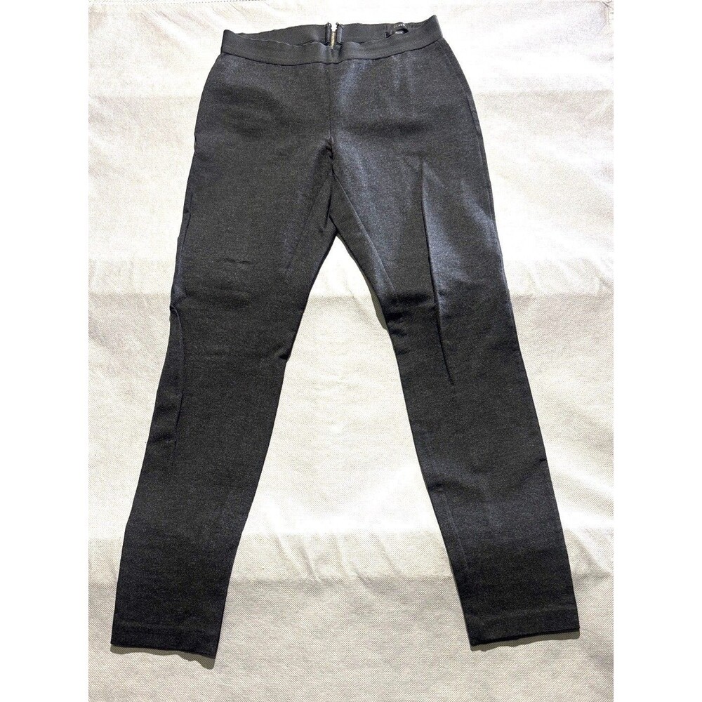 J.Crew Pixie Pants Charcoal Gray Sleek back Zipper Slim Size 4R